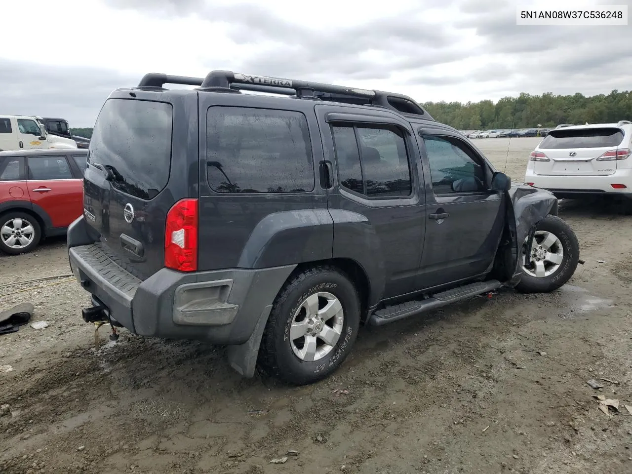 2007 Nissan Xterra Off Road VIN: 5N1AN08W37C536248 Lot: 72409304