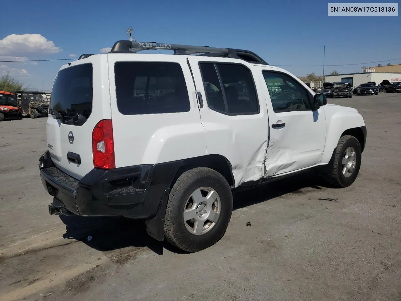 2007 Nissan Xterra Off Road VIN: 5N1AN08W17C518136 Lot: 75708304