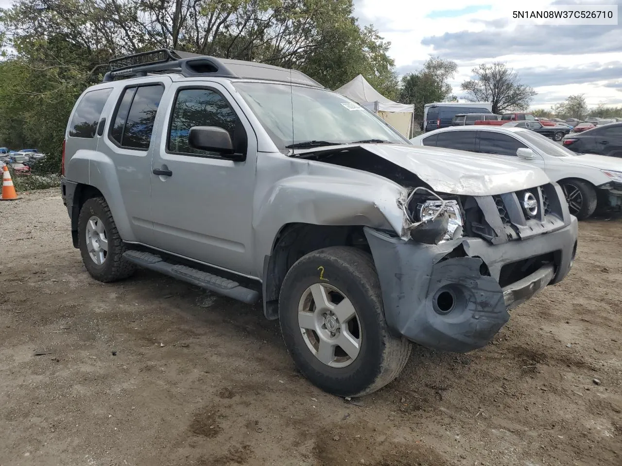 2007 Nissan Xterra Off Road VIN: 5N1AN08W37C526710 Lot: 76024524