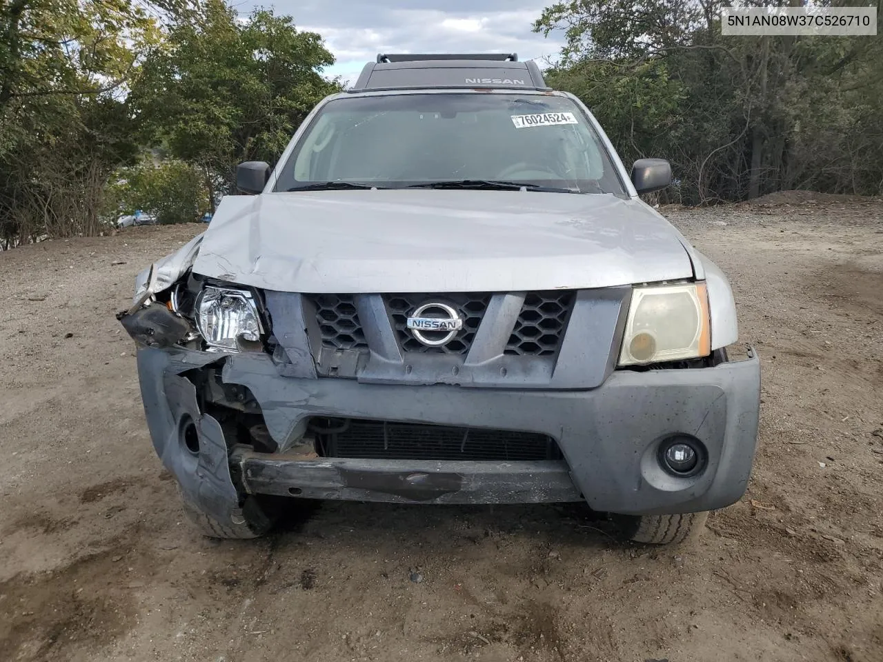 2007 Nissan Xterra Off Road VIN: 5N1AN08W37C526710 Lot: 76024524