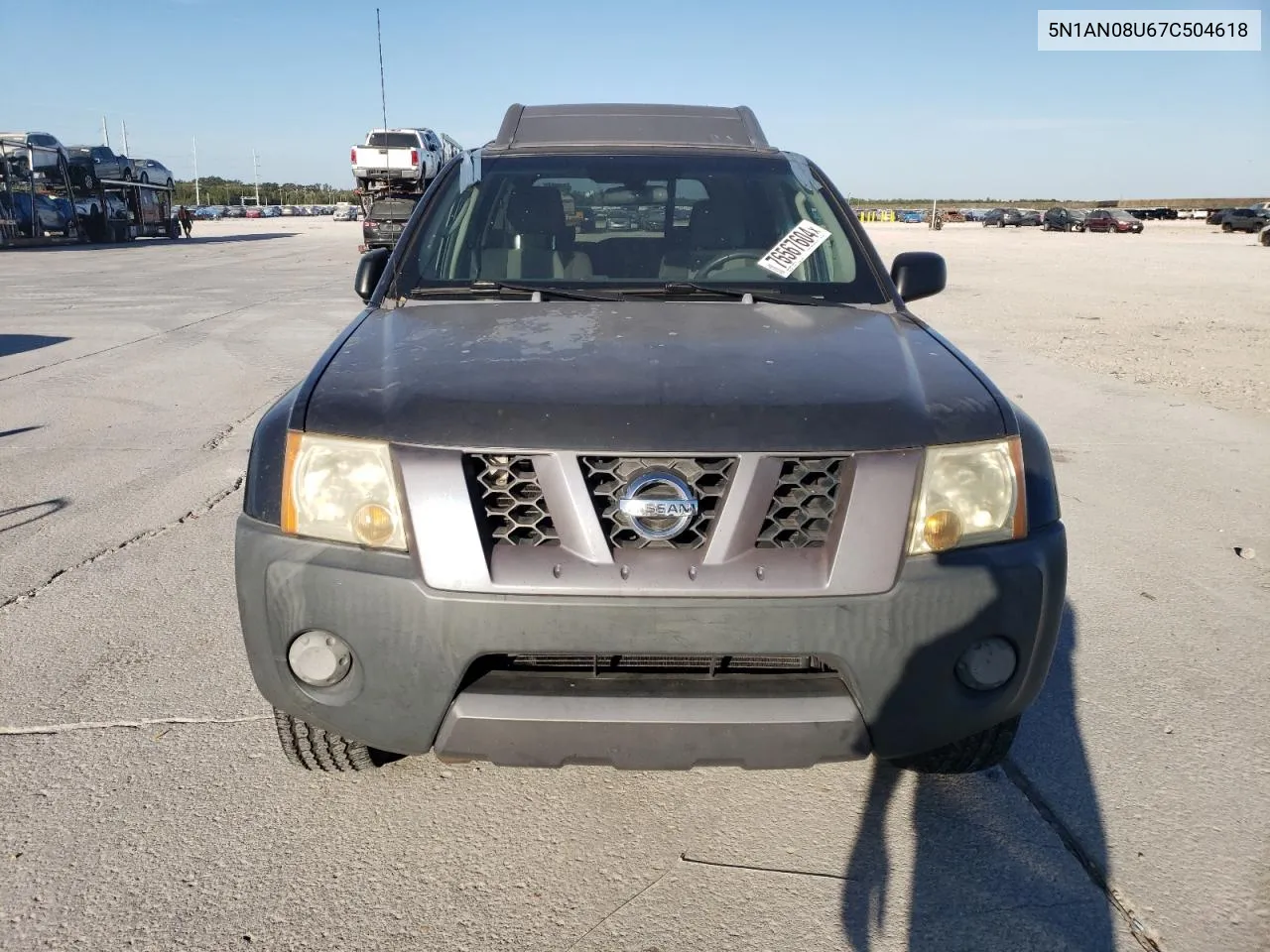 2007 Nissan Xterra Off Road VIN: 5N1AN08U67C504618 Lot: 76567604