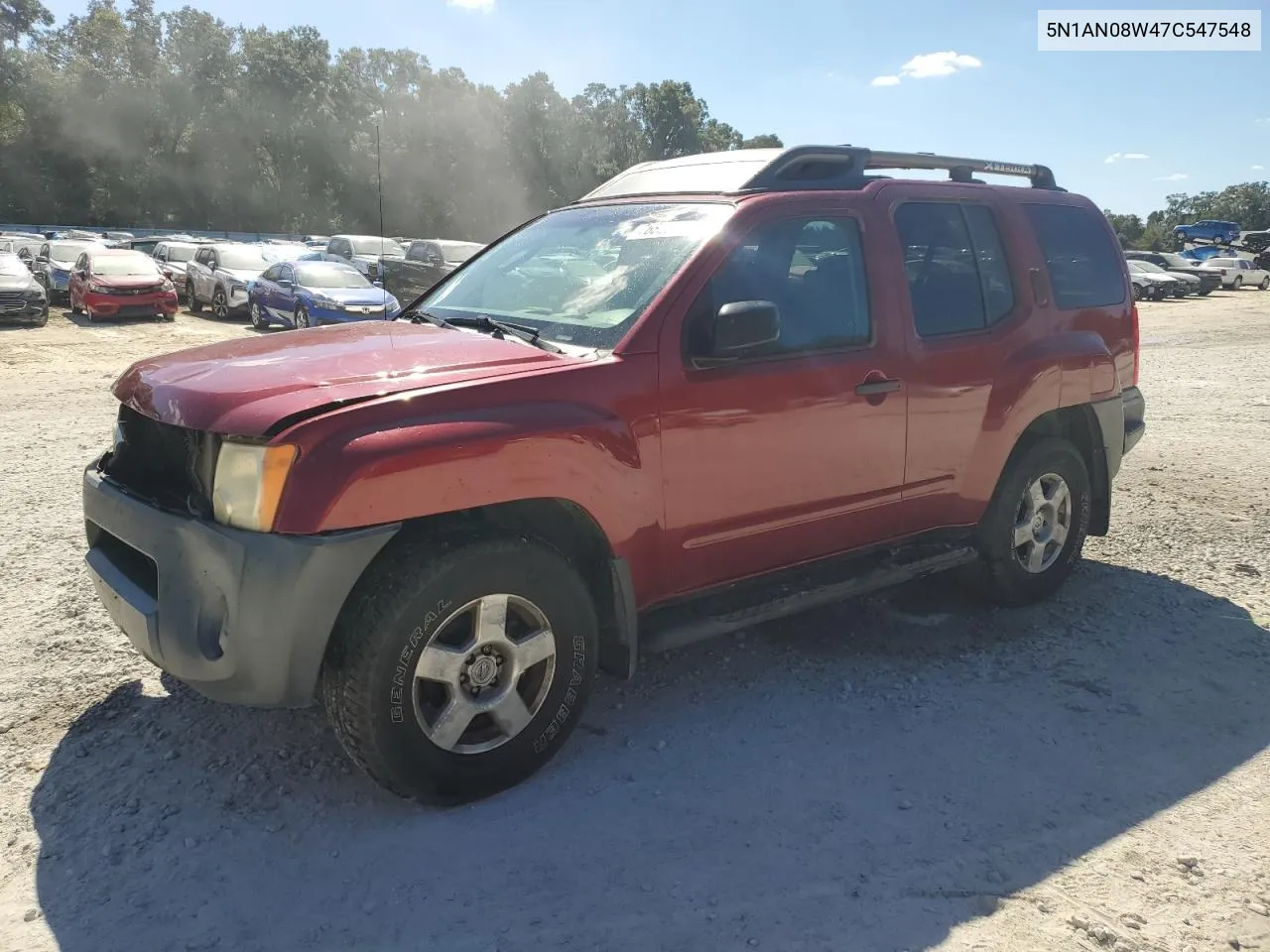 2007 Nissan Xterra Off Road VIN: 5N1AN08W47C547548 Lot: 76822464