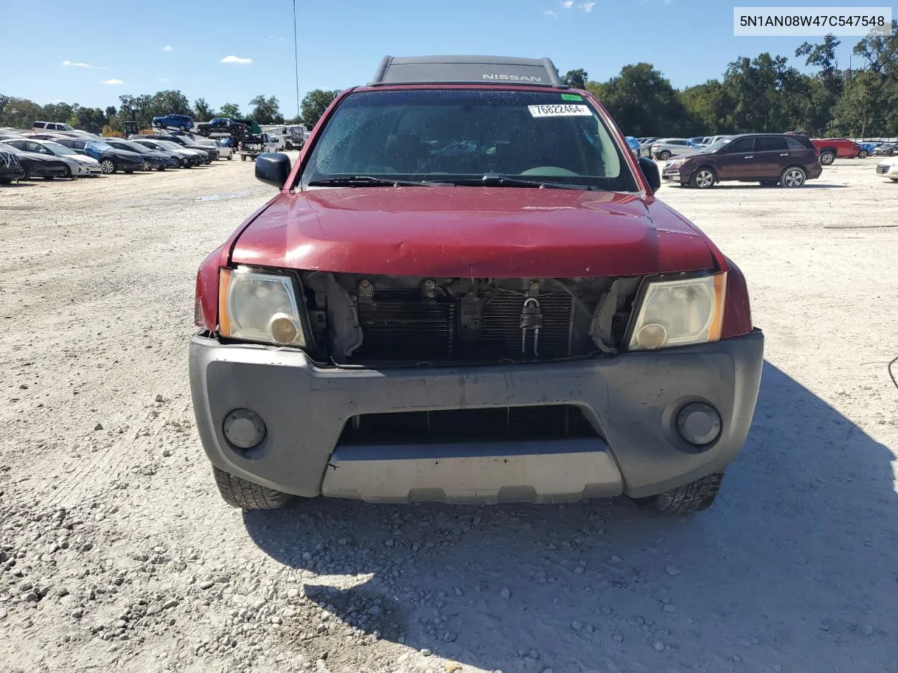 2007 Nissan Xterra Off Road VIN: 5N1AN08W47C547548 Lot: 76822464