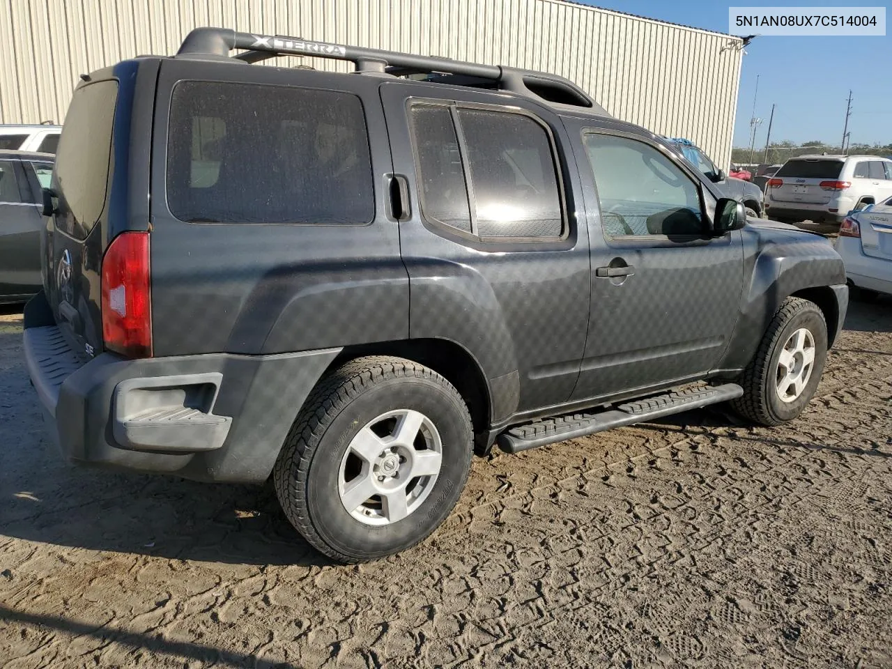 2007 Nissan Xterra Off Road VIN: 5N1AN08UX7C514004 Lot: 76899864