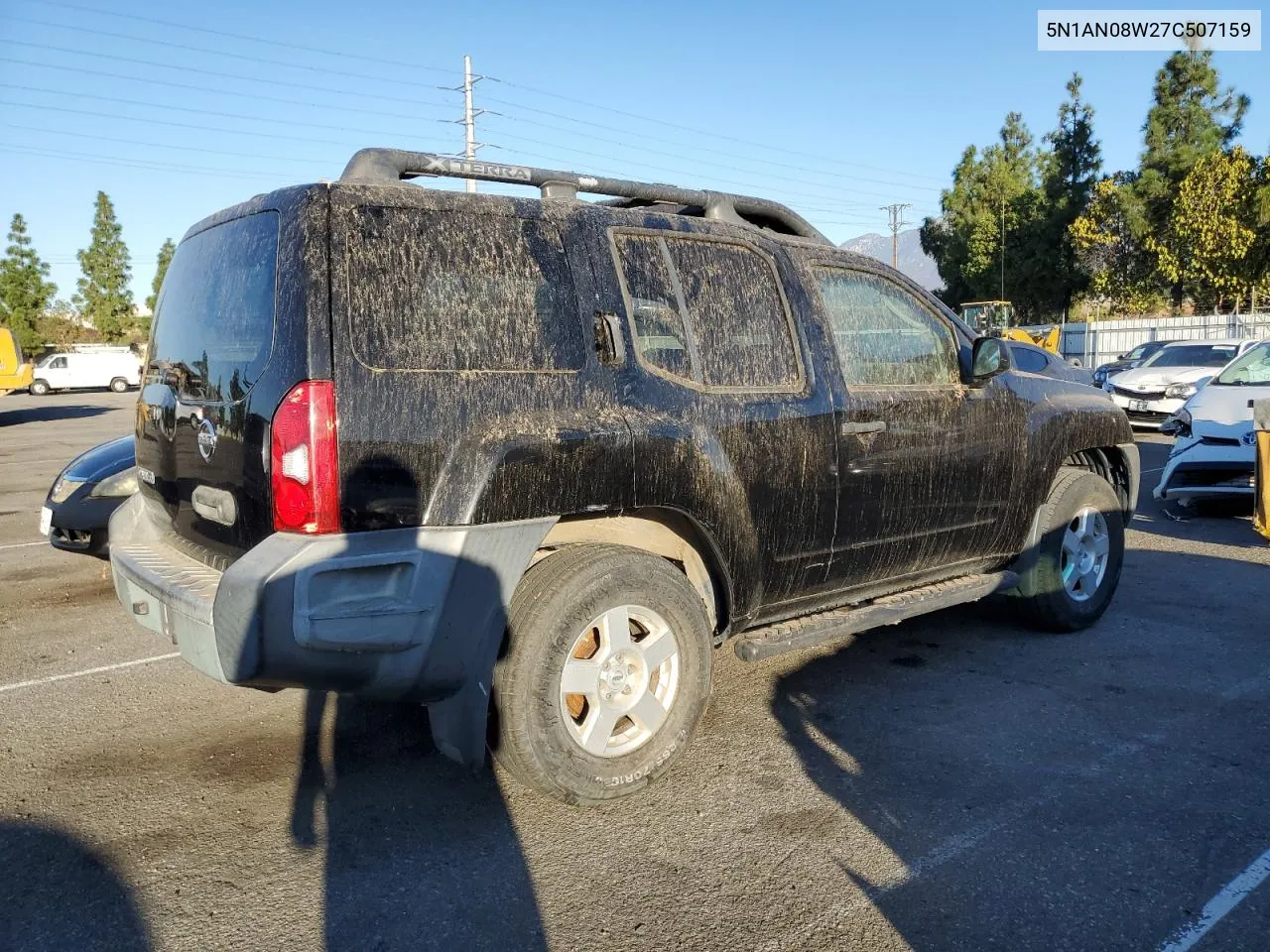 2007 Nissan Xterra Off Road VIN: 5N1AN08W27C507159 Lot: 77204334