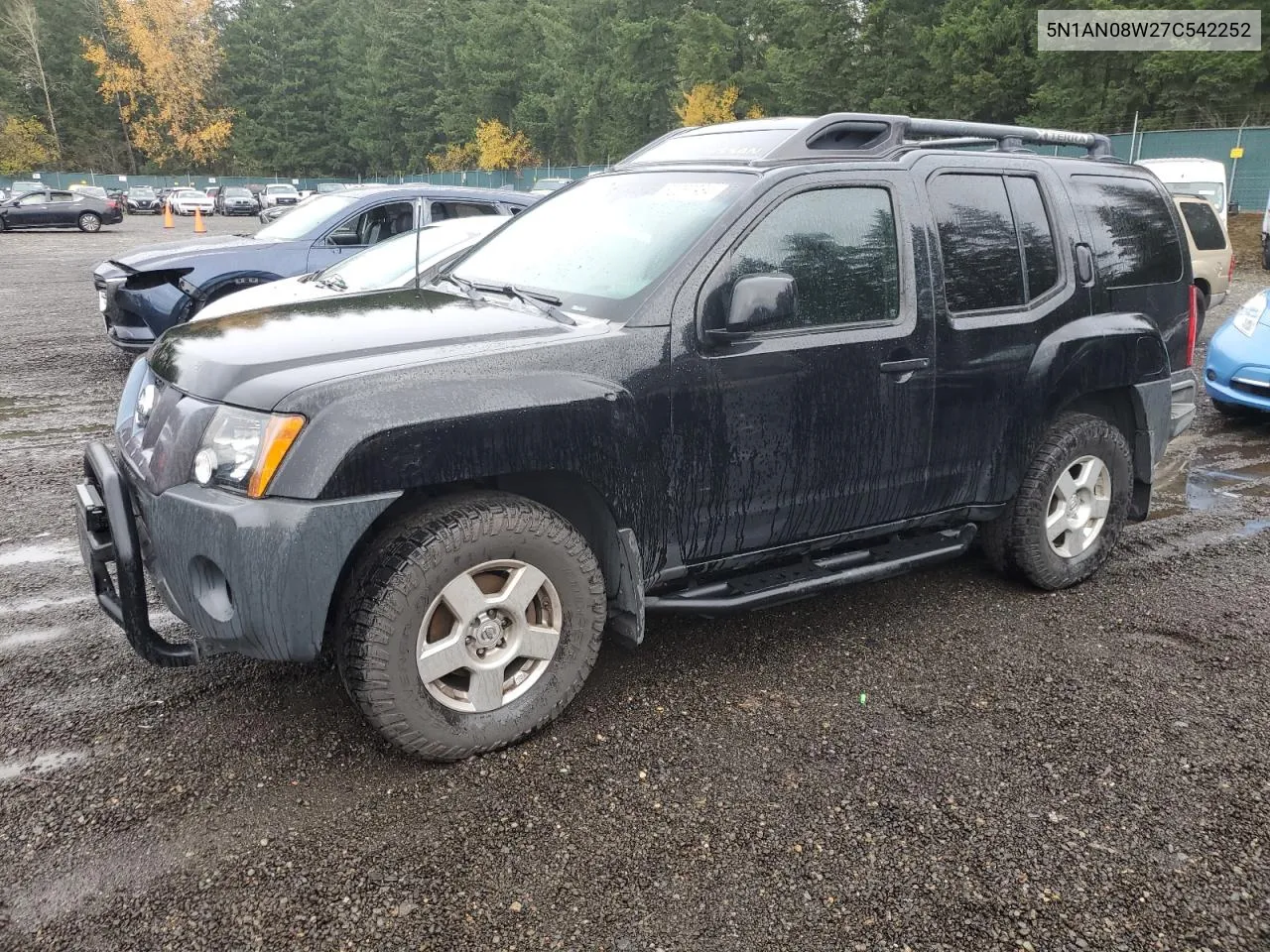 2007 Nissan Xterra Off Road VIN: 5N1AN08W27C542252 Lot: 80267984