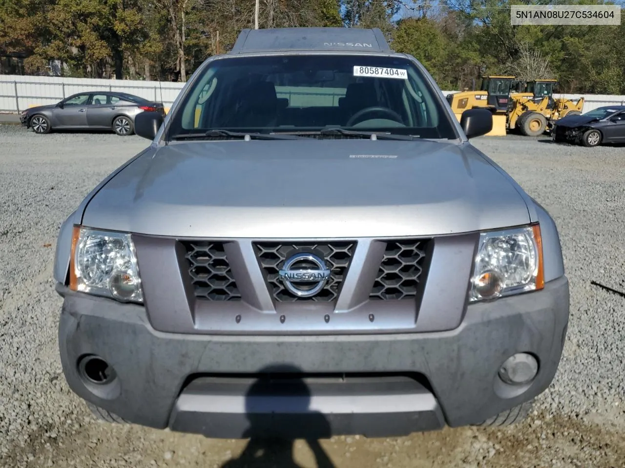 2007 Nissan Xterra Off Road VIN: 5N1AN08U27C534604 Lot: 80587404