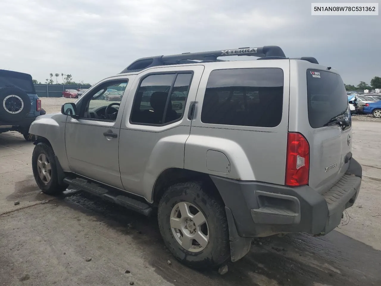 2008 Nissan Xterra Off Road VIN: 5N1AN08W78C531362 Lot: 57868564