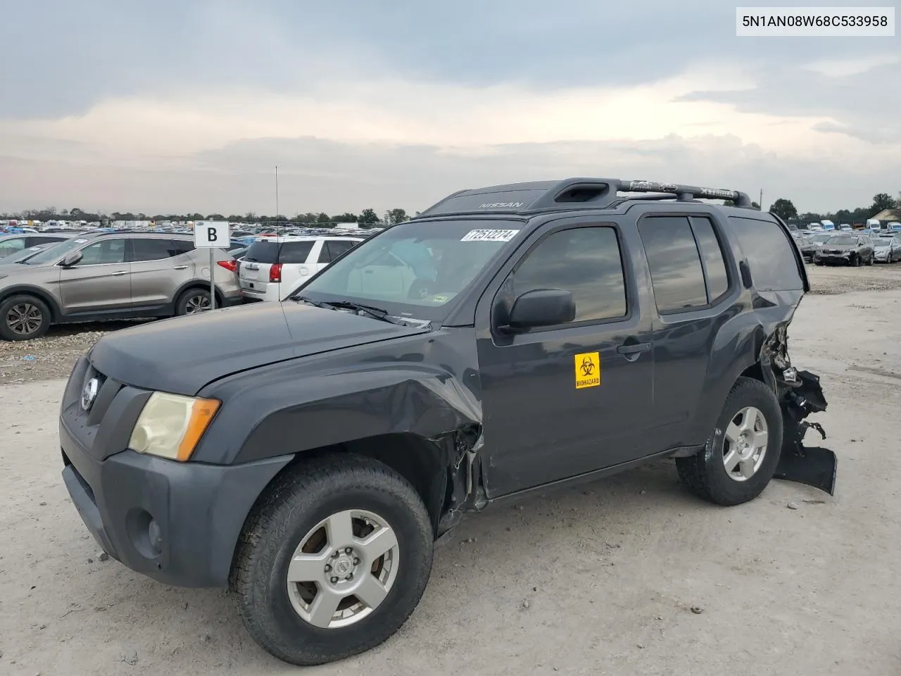 2008 Nissan Xterra Off Road VIN: 5N1AN08W68C533958 Lot: 72512274