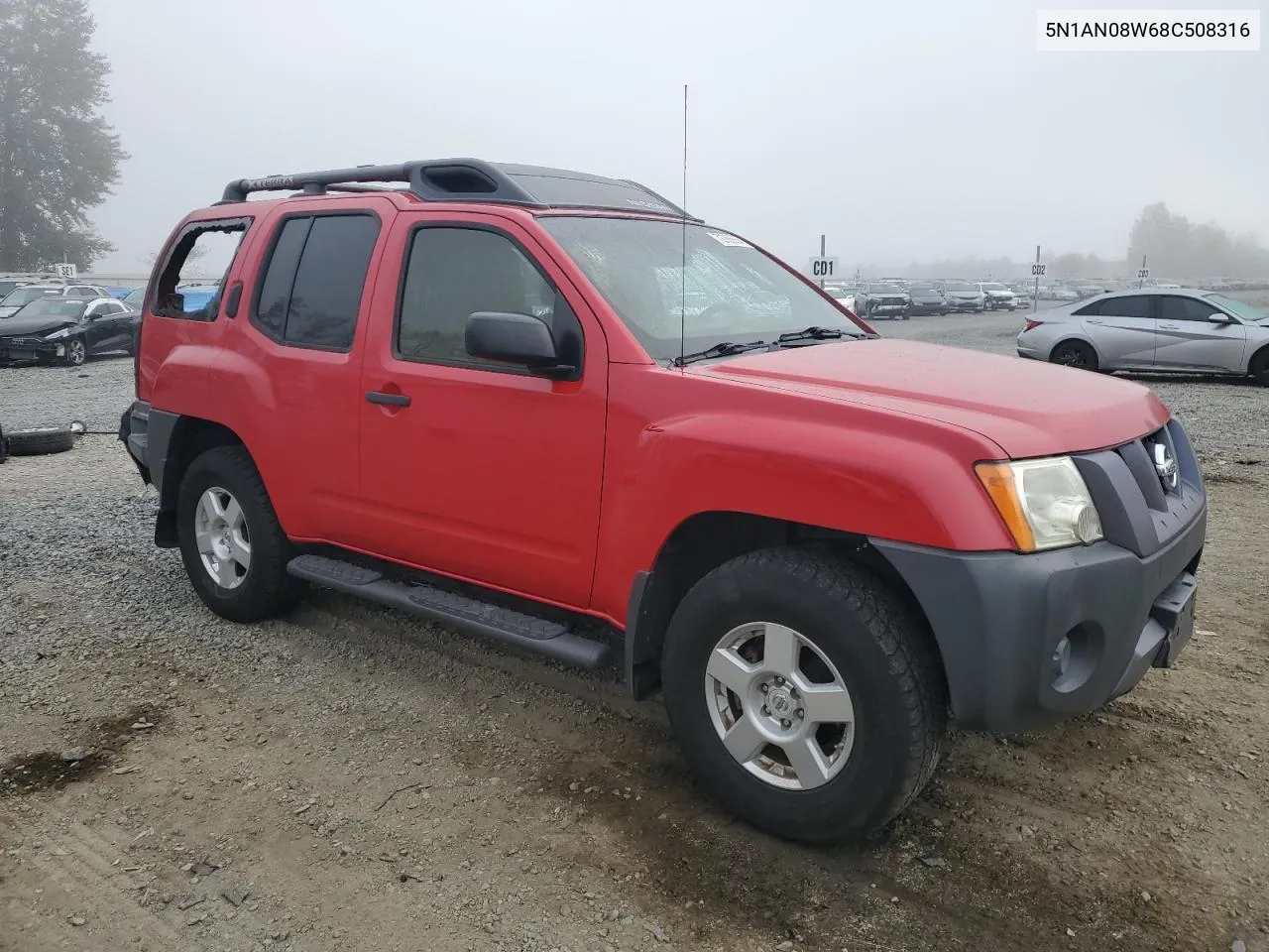 2008 Nissan Xterra Off Road VIN: 5N1AN08W68C508316 Lot: 72765554