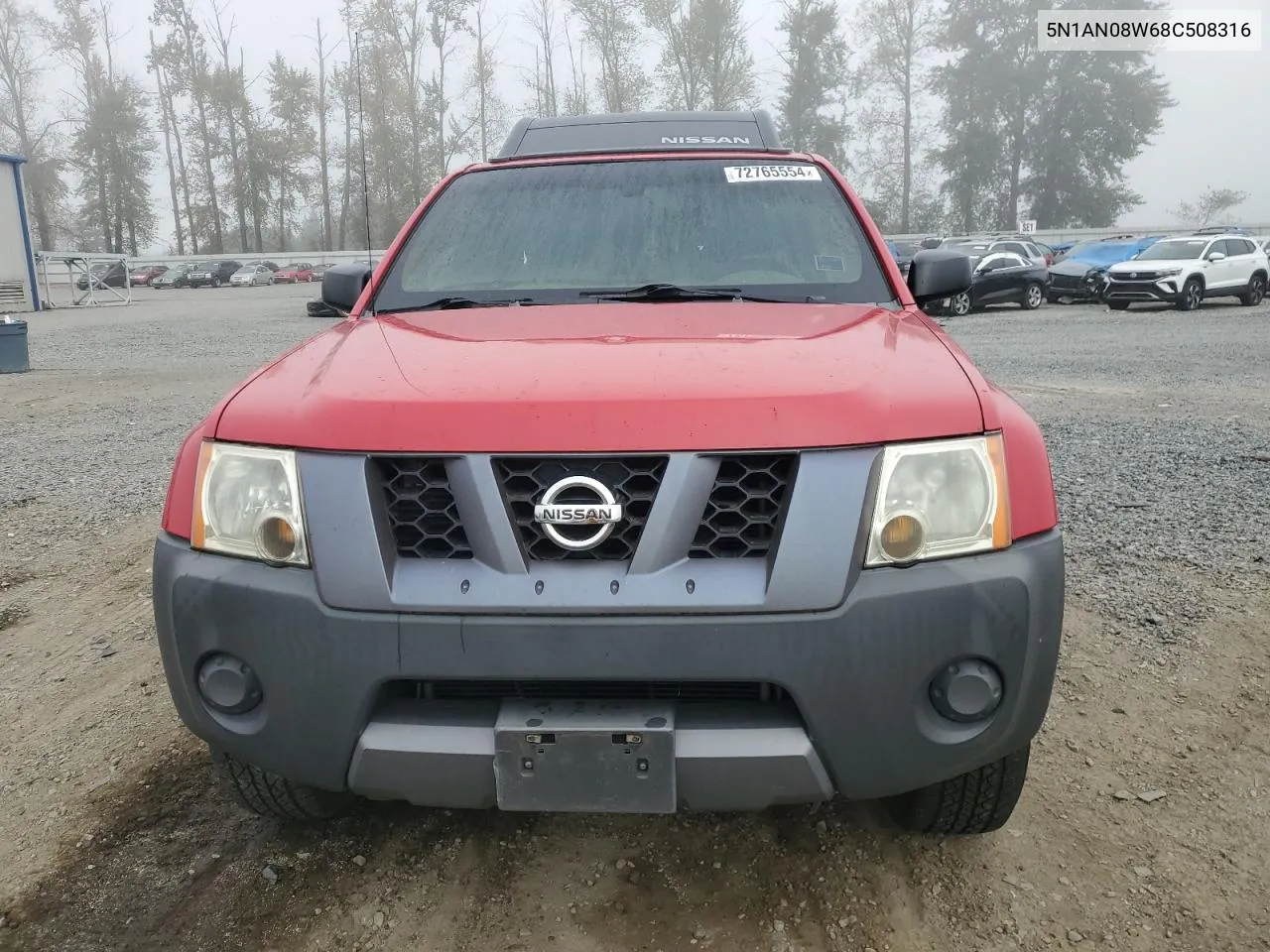 2008 Nissan Xterra Off Road VIN: 5N1AN08W68C508316 Lot: 72765554