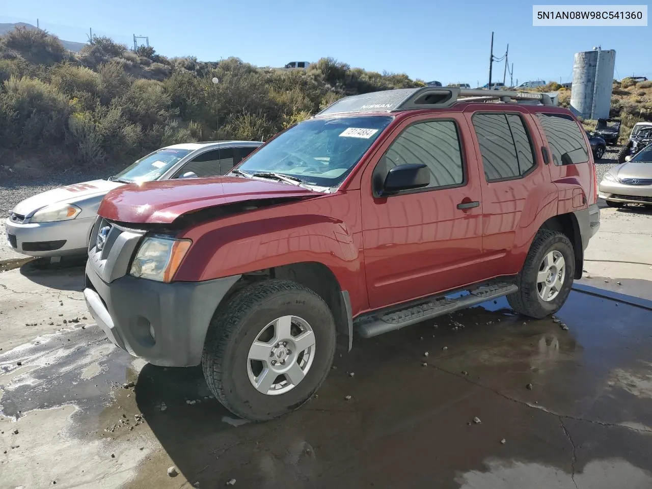 2008 Nissan Xterra Off Road VIN: 5N1AN08W98C541360 Lot: 73174884