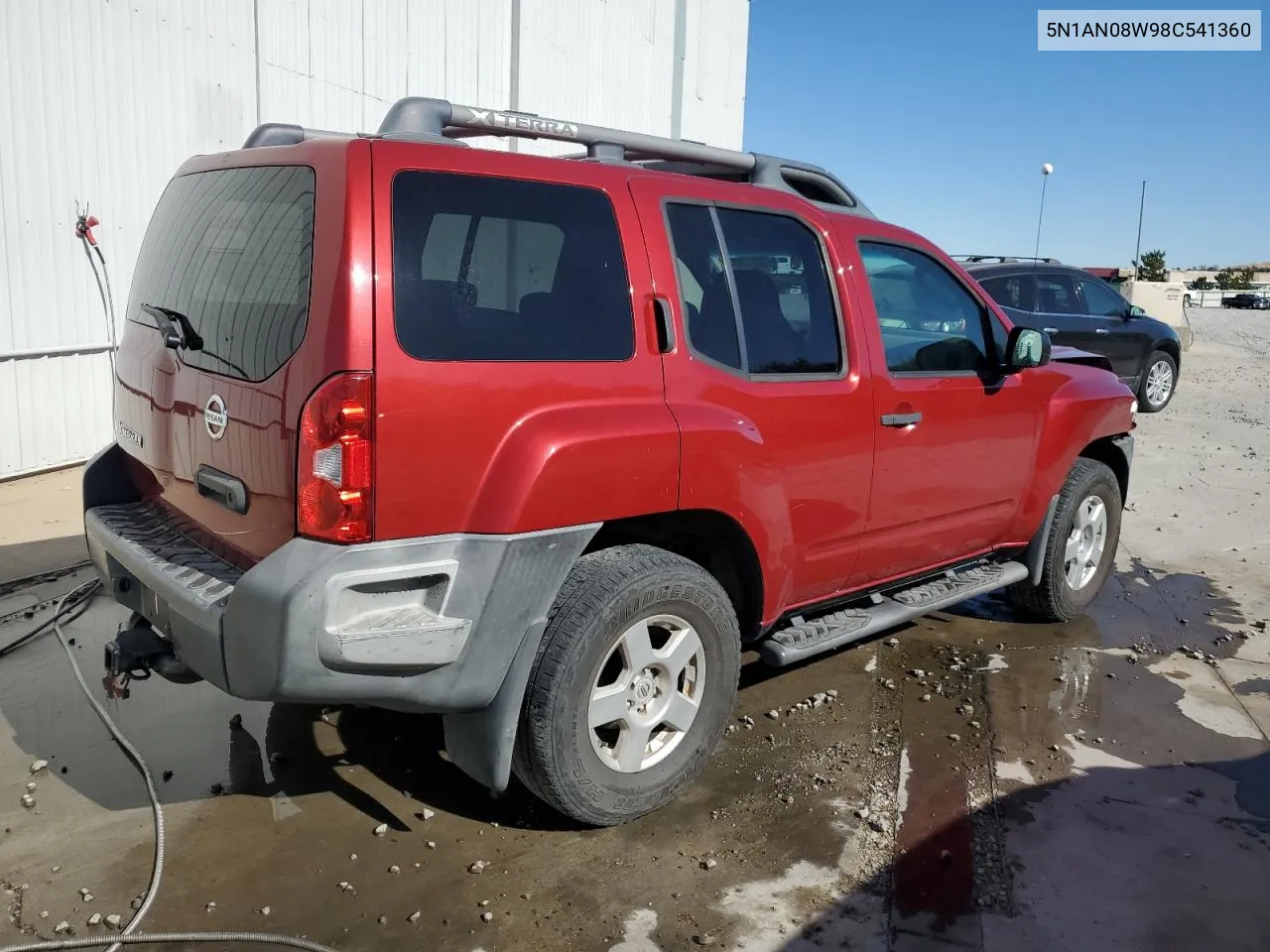 2008 Nissan Xterra Off Road VIN: 5N1AN08W98C541360 Lot: 73174884