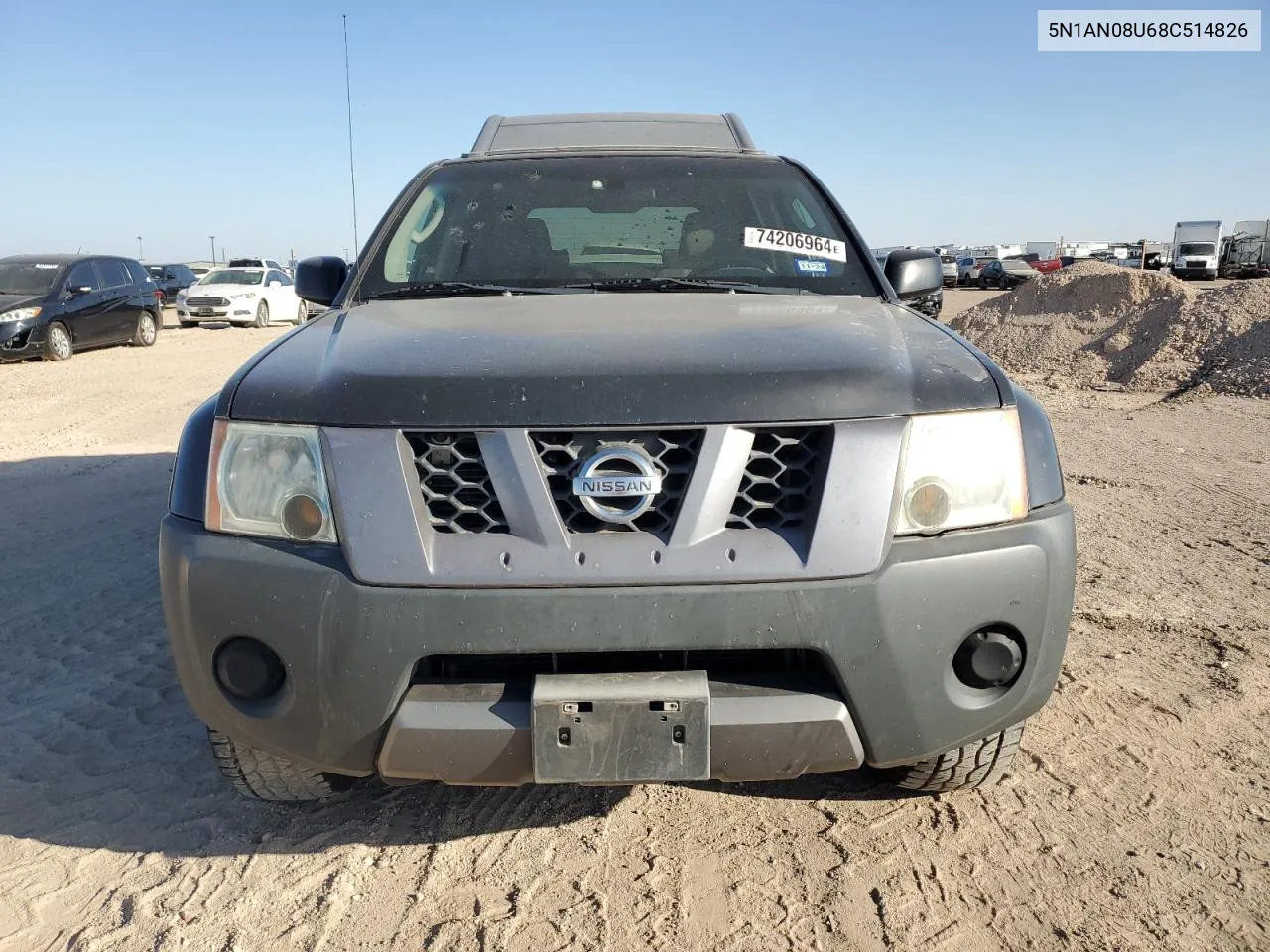 2008 Nissan Xterra Off Road VIN: 5N1AN08U68C514826 Lot: 74206964