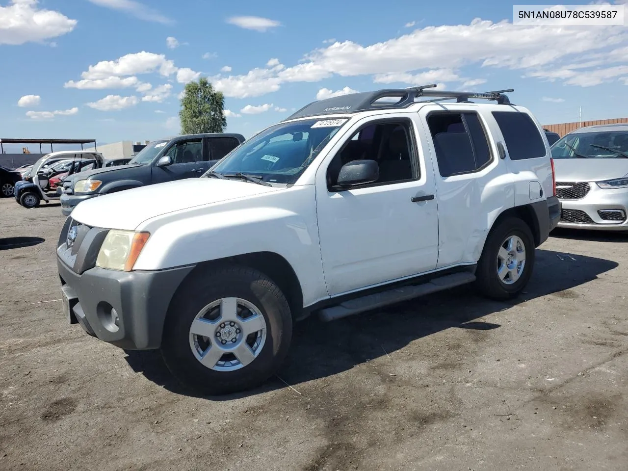 2008 Nissan Xterra Off Road VIN: 5N1AN08U78C539587 Lot: 74725574