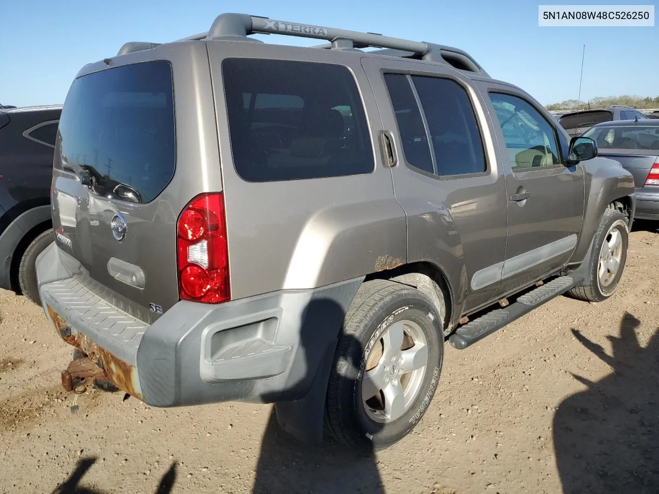 2008 Nissan Xterra Off Road VIN: 5N1AN08W48C526250 Lot: 75042234