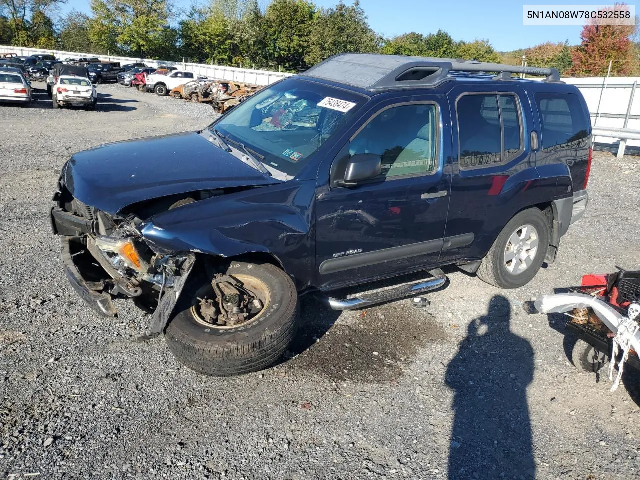 2008 Nissan Xterra Off Road VIN: 5N1AN08W78C532558 Lot: 75438474