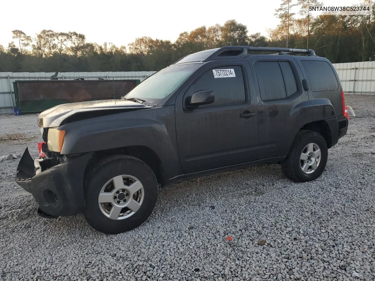 2008 Nissan Xterra Off Road VIN: 5N1AN08W38C523744 Lot: 75772214