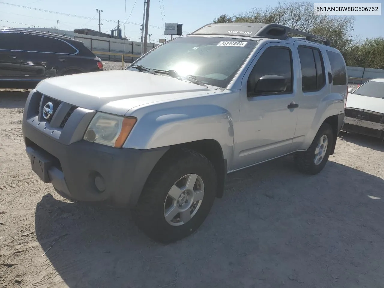 2008 Nissan Xterra Off Road VIN: 5N1AN08W88C506762 Lot: 76144084