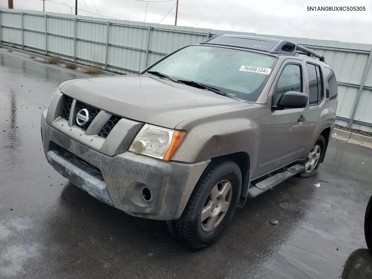 2008 Nissan Xterra Off Road VIN: 5N1AN08UX8C505305 Lot: 76486154