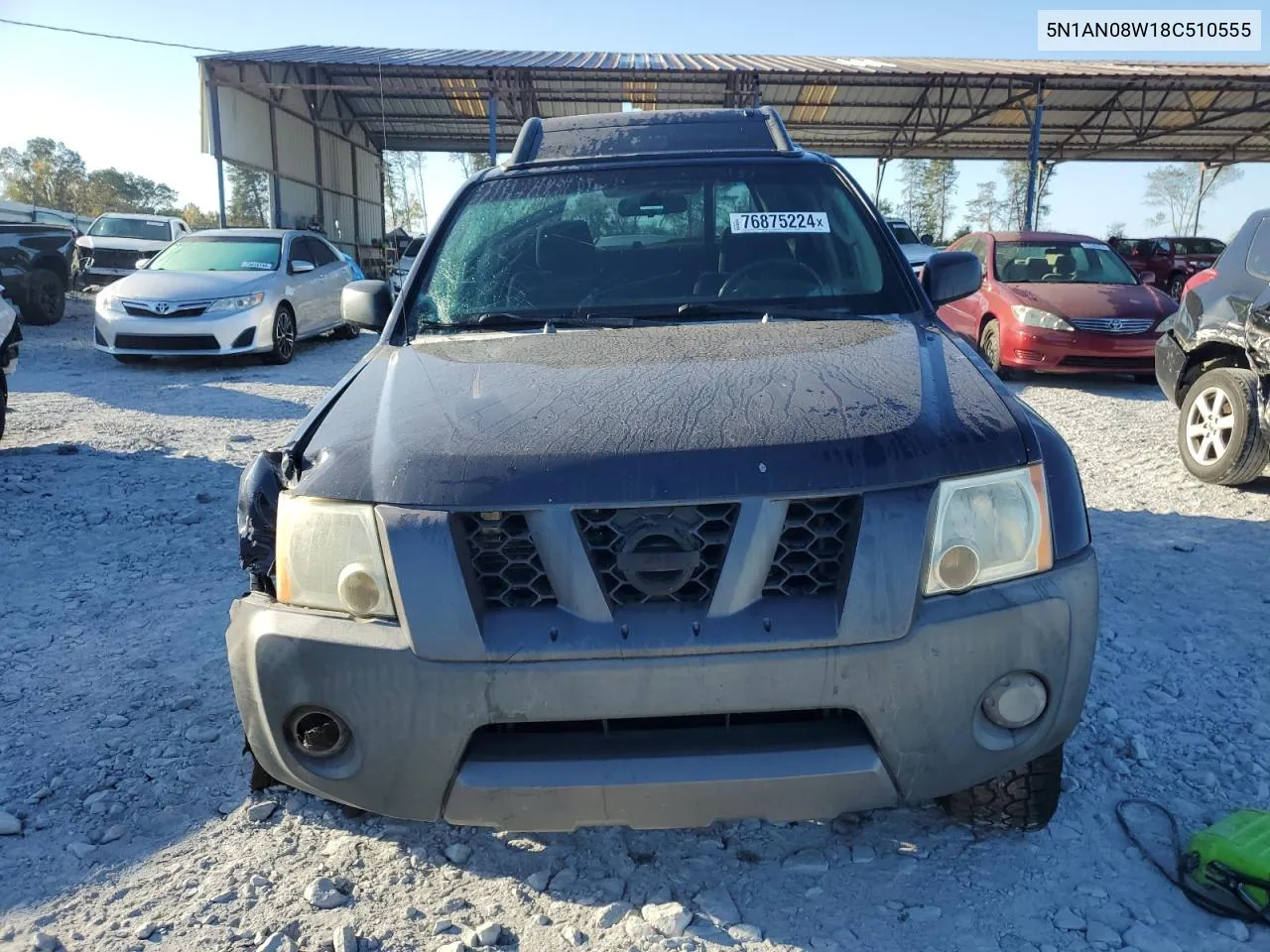 2008 Nissan Xterra Off Road VIN: 5N1AN08W18C510555 Lot: 76875224