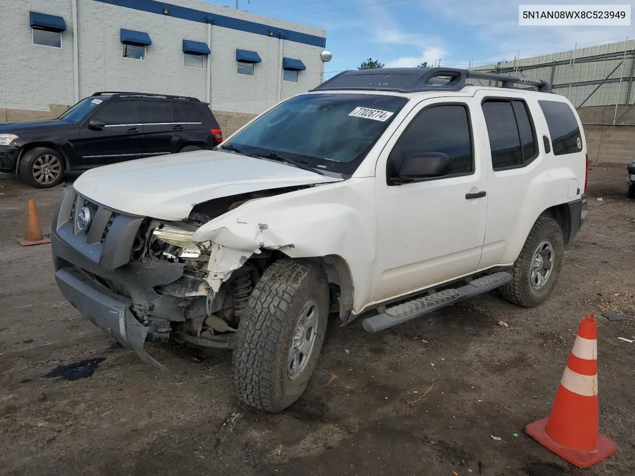 2008 Nissan Xterra Off Road VIN: 5N1AN08WX8C523949 Lot: 77026774