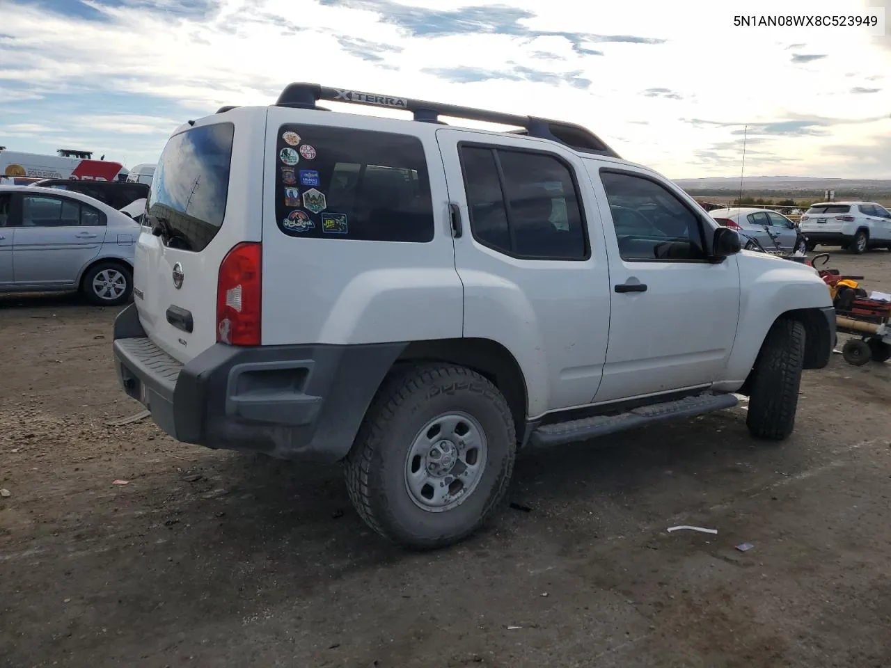 2008 Nissan Xterra Off Road VIN: 5N1AN08WX8C523949 Lot: 77026774