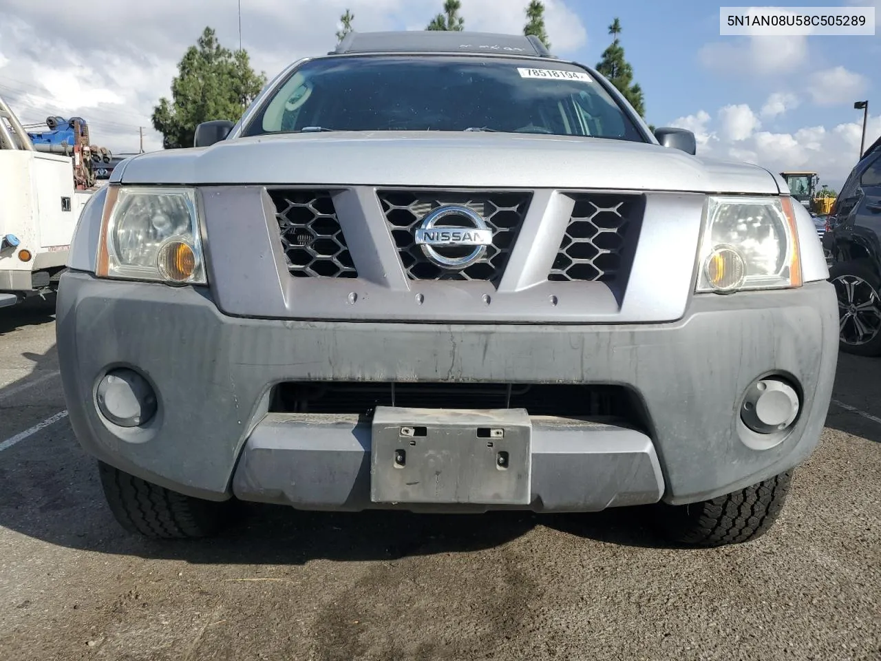 2008 Nissan Xterra Off Road VIN: 5N1AN08U58C505289 Lot: 78518194