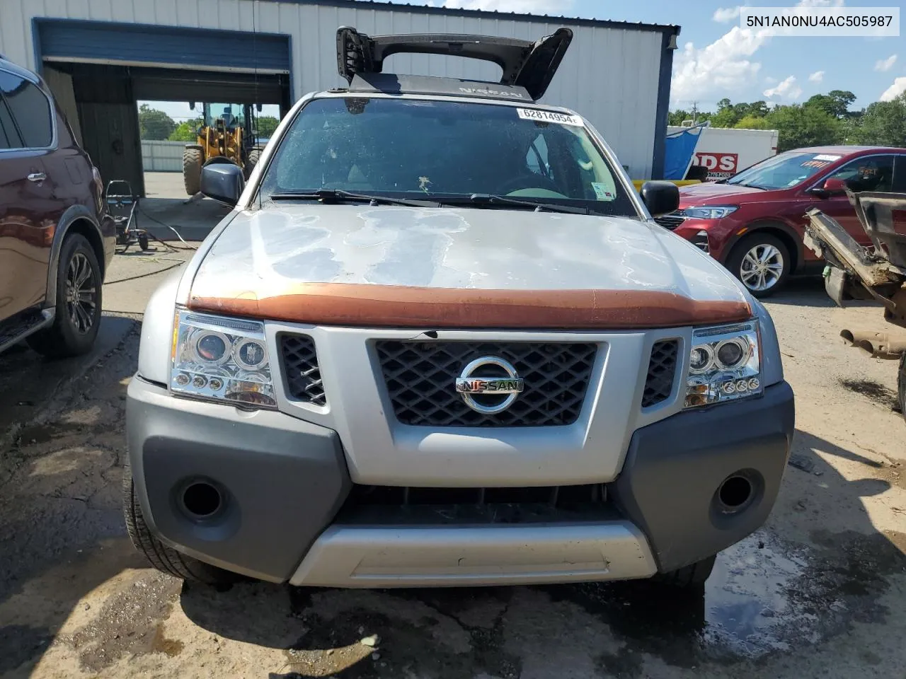 2010 Nissan Xterra Off Road VIN: 5N1AN0NU4AC505987 Lot: 62814954