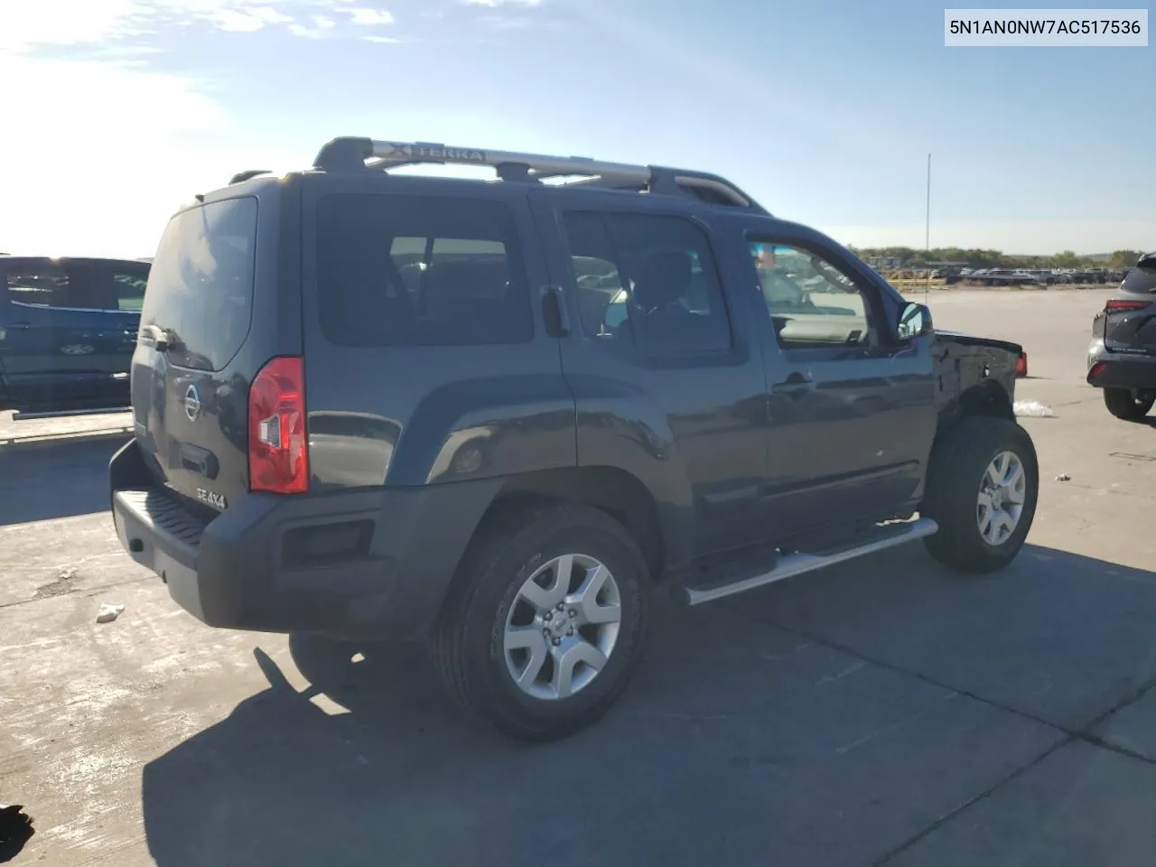 2010 Nissan Xterra Off Road VIN: 5N1AN0NW7AC517536 Lot: 68979644