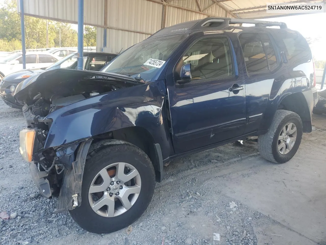 2010 Nissan Xterra Off Road VIN: 5N1AN0NW6AC524719 Lot: 74255724