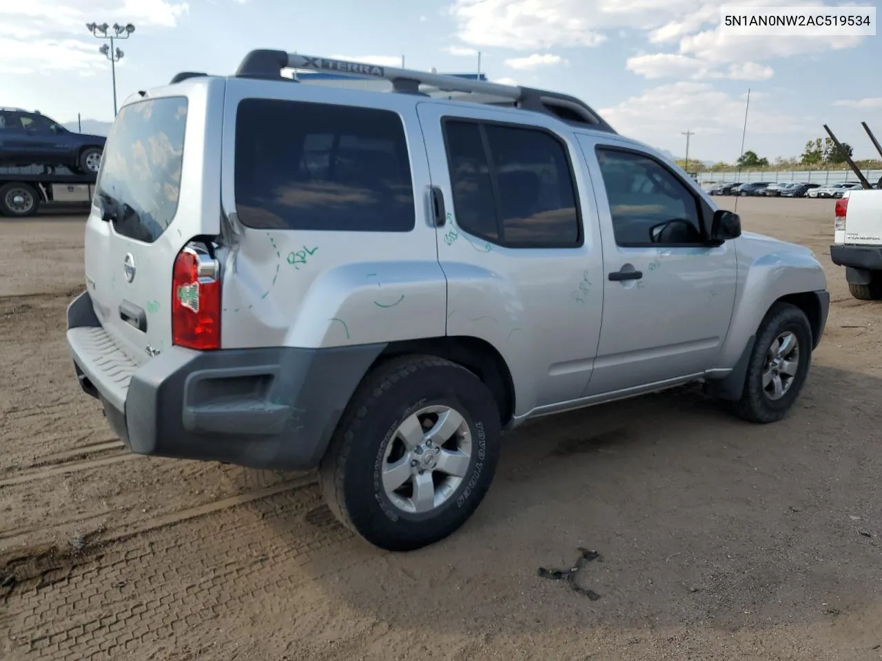 2010 Nissan Xterra Off Road VIN: 5N1AN0NW2AC519534 Lot: 75035854