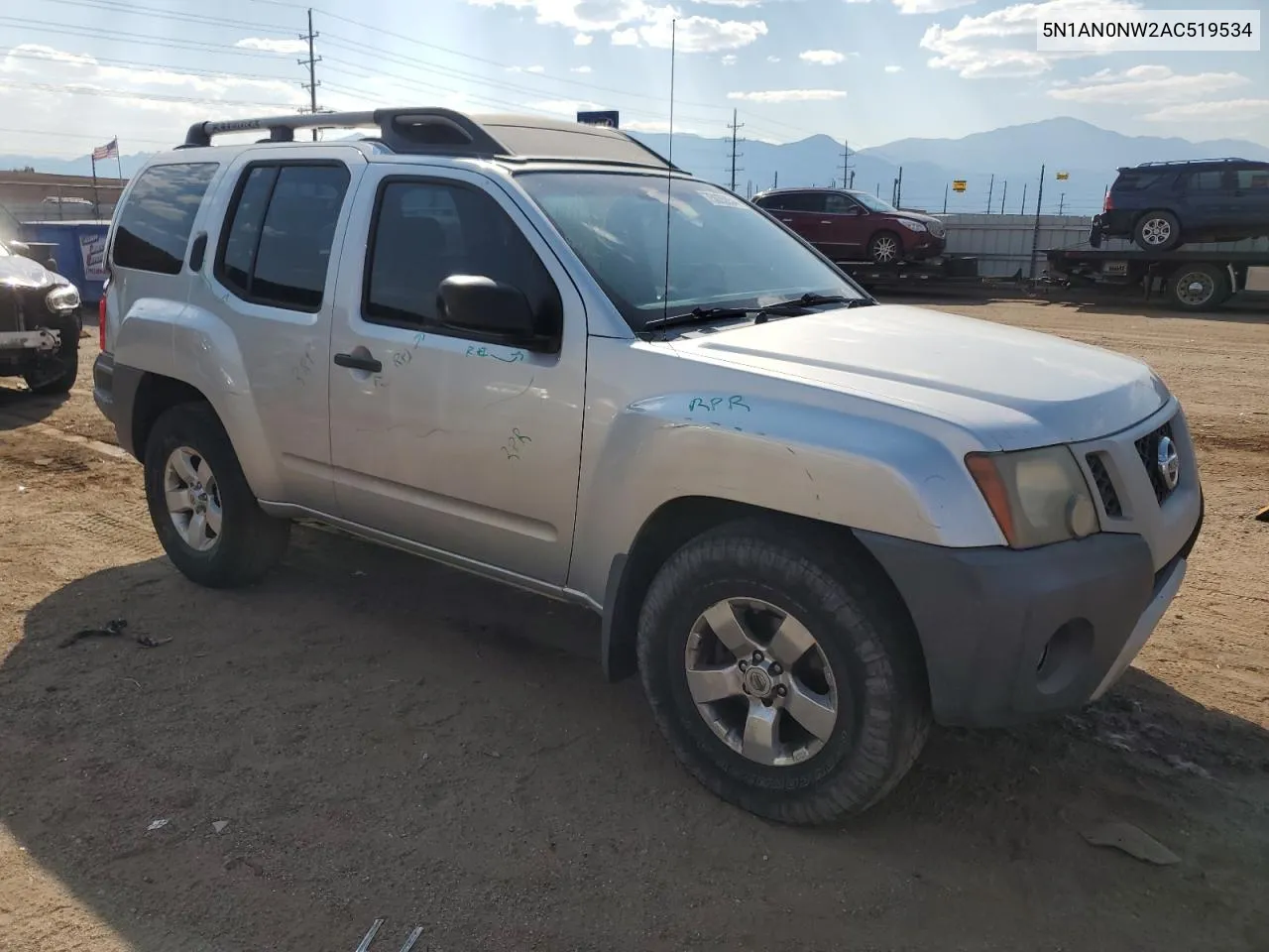 2010 Nissan Xterra Off Road VIN: 5N1AN0NW2AC519534 Lot: 75035854