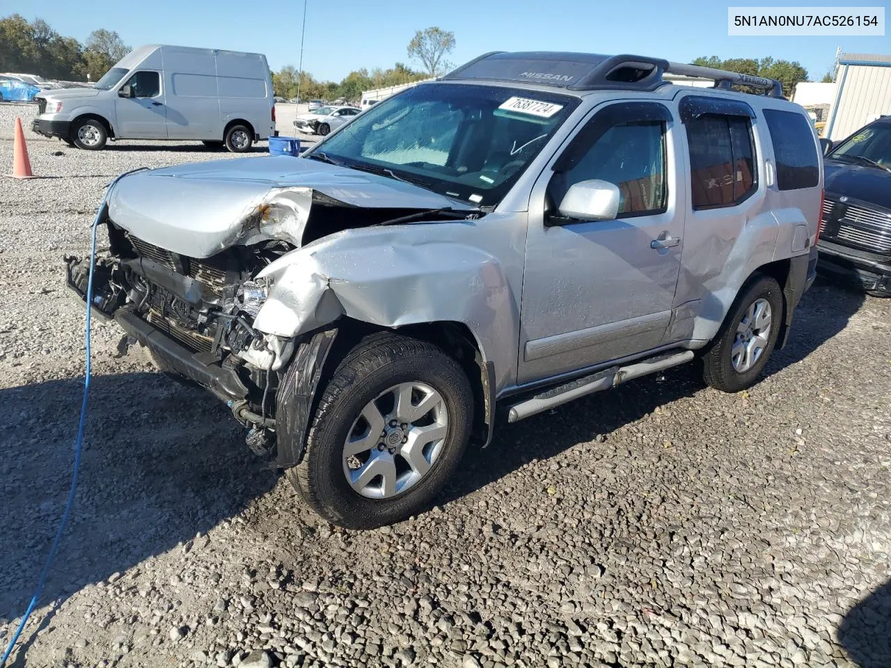 2010 Nissan Xterra Off Road VIN: 5N1AN0NU7AC526154 Lot: 76387724