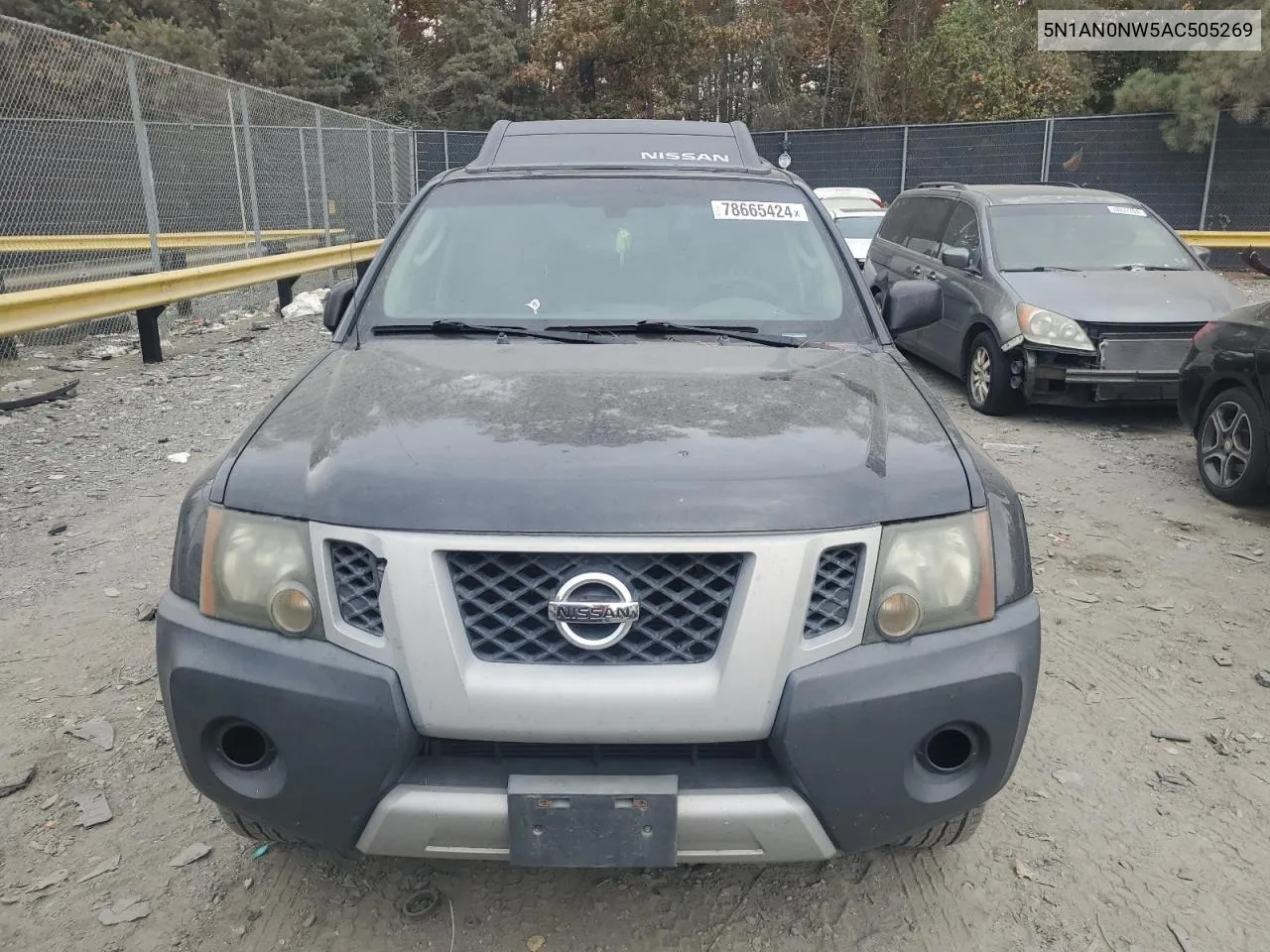 2010 Nissan Xterra Off Road VIN: 5N1AN0NW5AC505269 Lot: 78665424