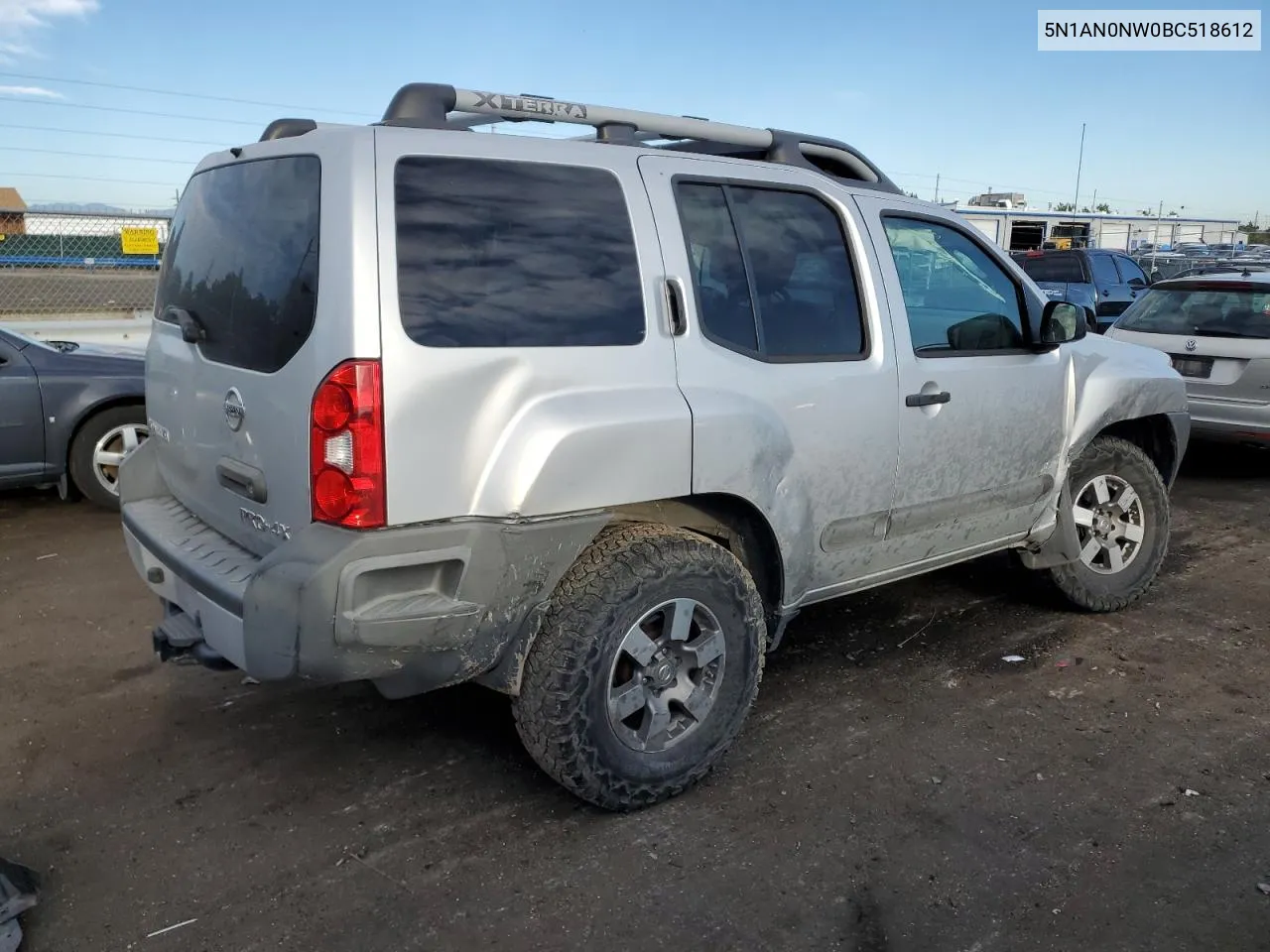 2011 Nissan Xterra Off Road VIN: 5N1AN0NW0BC518612 Lot: 73341204