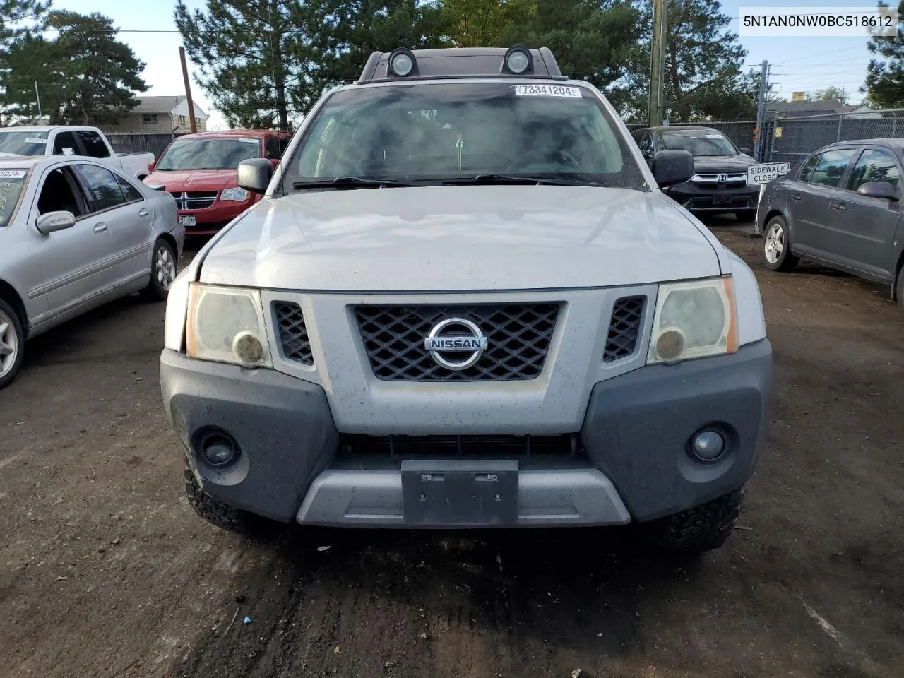 2011 Nissan Xterra Off Road VIN: 5N1AN0NW0BC518612 Lot: 73341204