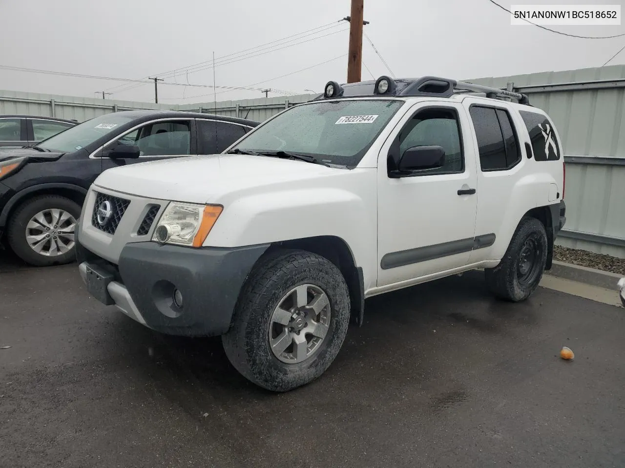 2011 Nissan Xterra Off Road VIN: 5N1AN0NW1BC518652 Lot: 78227544