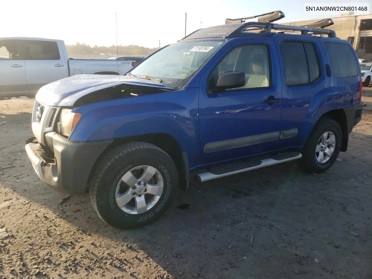 2012 Nissan Xterra Off Road VIN: 5N1AN0NW2CN801468 Lot: 71193764