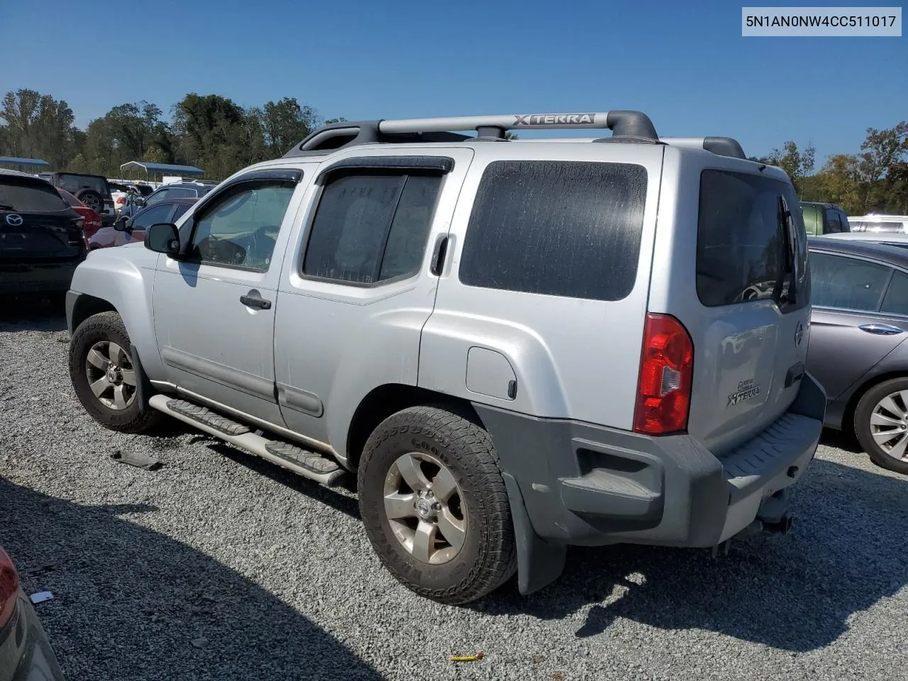 2012 Nissan Xterra Off Road VIN: 5N1AN0NW4CC511017 Lot: 74467654