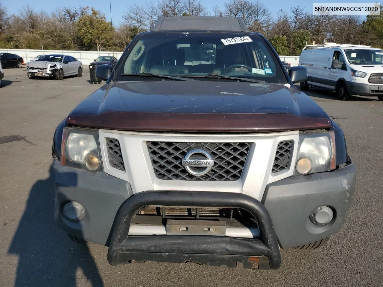 2012 Nissan Xterra Off Road VIN: 5N1AN0NW9CC512020 Lot: 75792584