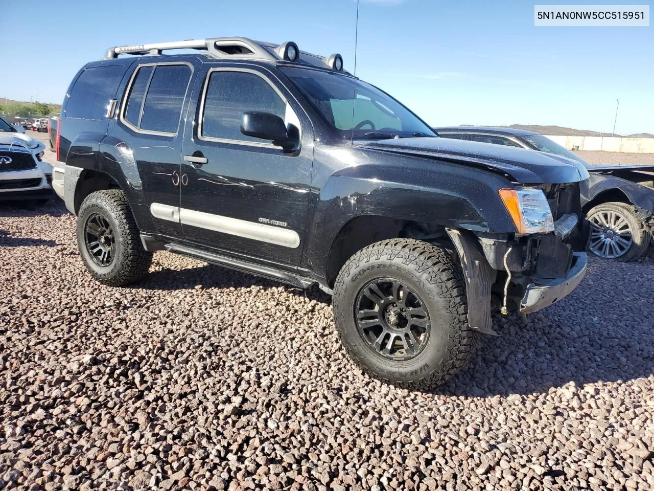 2012 Nissan Xterra Off Road VIN: 5N1AN0NW5CC515951 Lot: 75913234