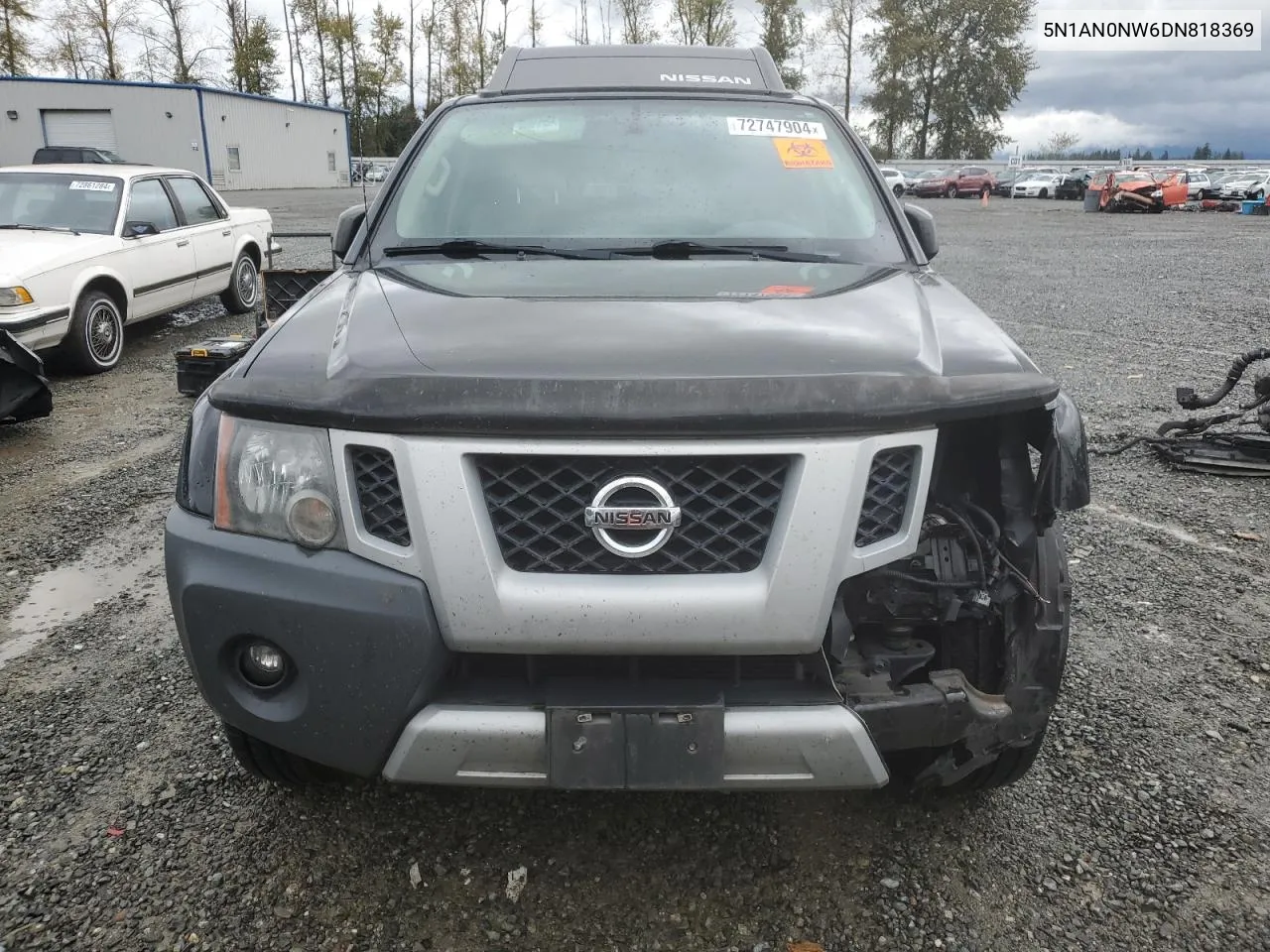 2013 Nissan Xterra X VIN: 5N1AN0NW6DN818369 Lot: 72747904