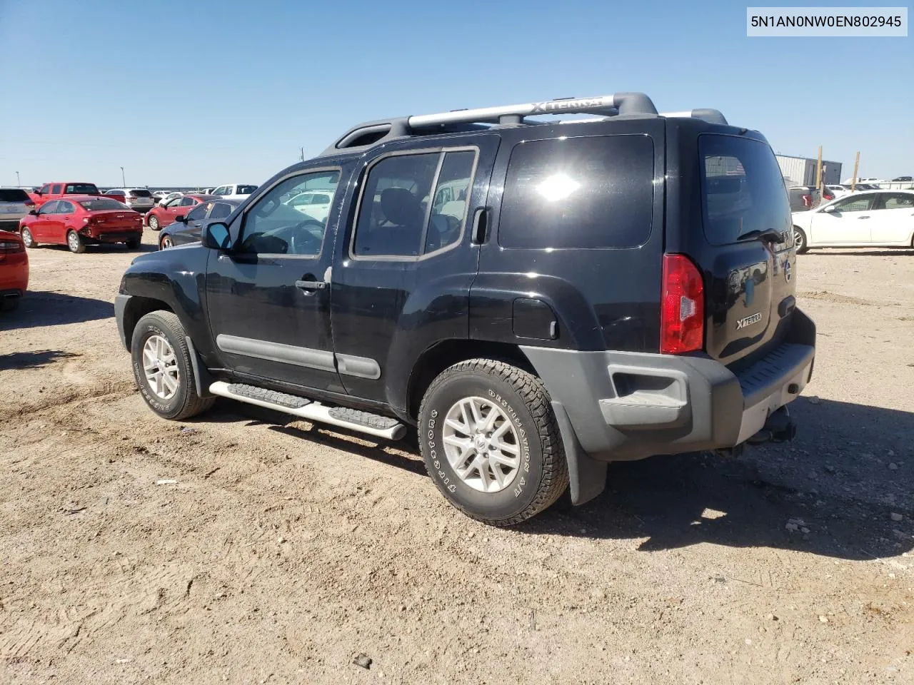 2014 Nissan Xterra X VIN: 5N1AN0NW0EN802945 Lot: 73082464