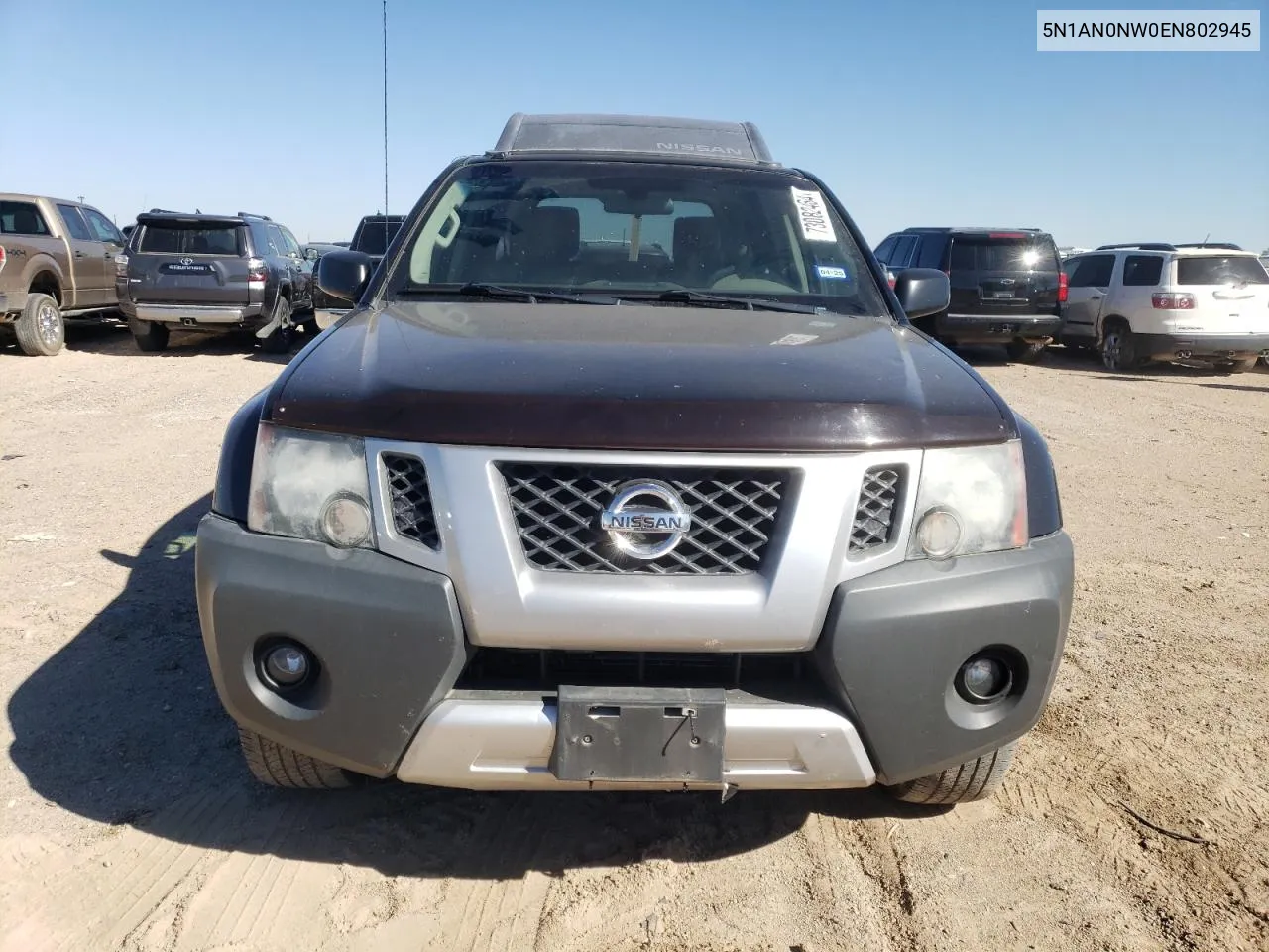 2014 Nissan Xterra X VIN: 5N1AN0NW0EN802945 Lot: 73082464