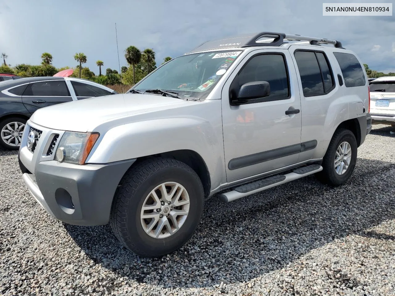 2014 Nissan Xterra X VIN: 5N1AN0NU4EN810934 Lot: 73979904