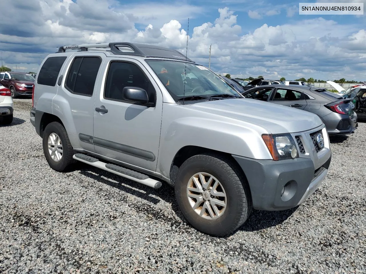 2014 Nissan Xterra X VIN: 5N1AN0NU4EN810934 Lot: 73979904