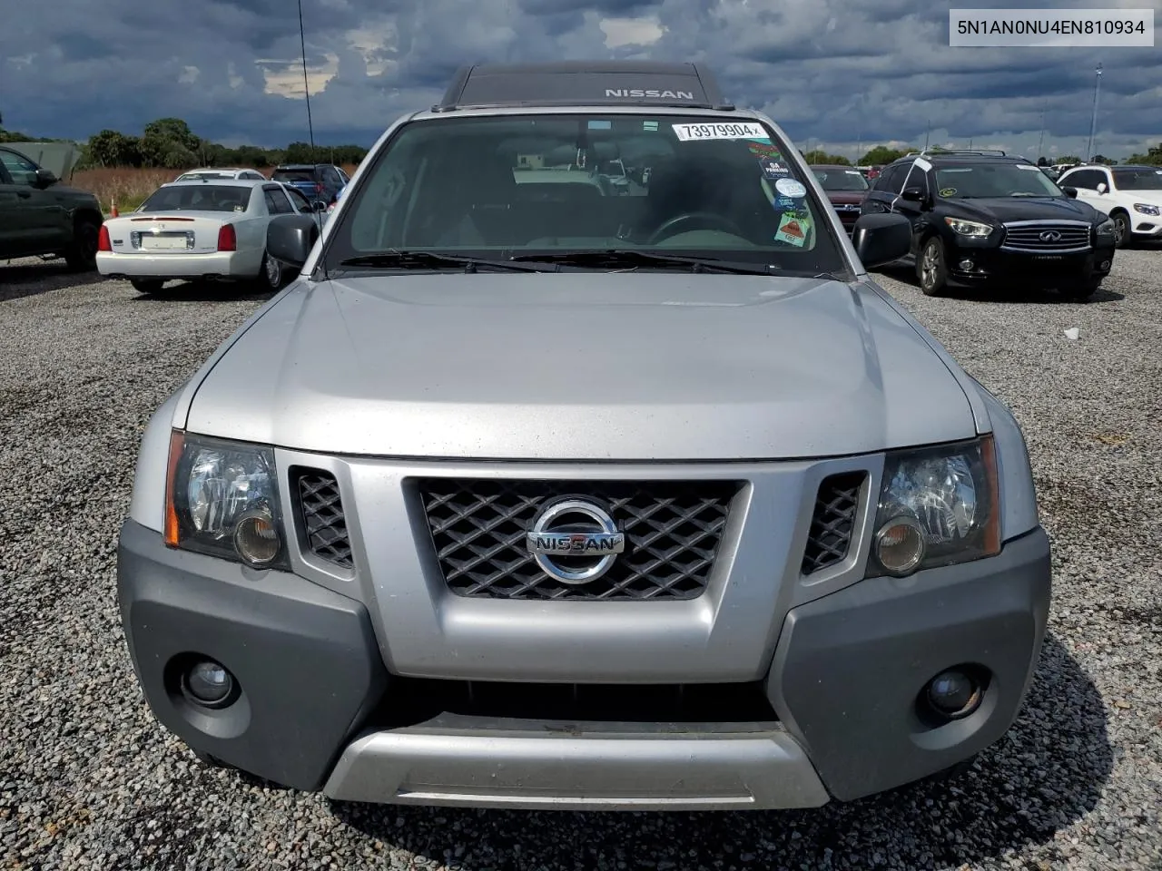 2014 Nissan Xterra X VIN: 5N1AN0NU4EN810934 Lot: 73979904