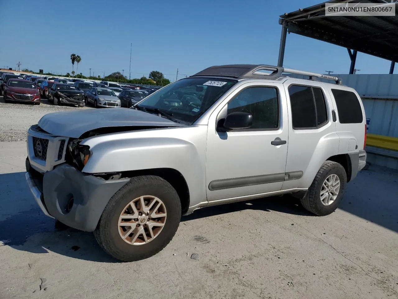 2014 Nissan Xterra X VIN: 5N1AN0NU1EN800667 Lot: 75257124