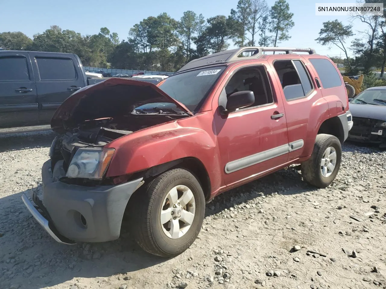 2014 Nissan Xterra X VIN: 5N1AN0NU5EN807248 Lot: 76174934